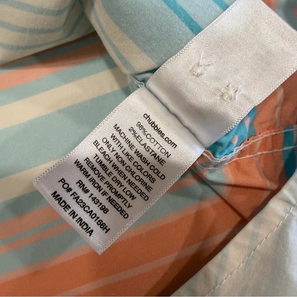 Chubbies Multicolor Striped Button Down Shirt Lar… - image 5